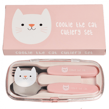 Load image into Gallery viewer, Rex Children's Cutlery Set - Cookie the Cat