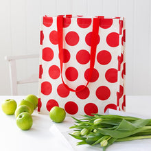 Load image into Gallery viewer, Rex Shopping Bag - Red On White Spotlight