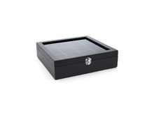 Load image into Gallery viewer, Bredemeijer Tea Box - Black Bamboo, 12 Compartments with Window
