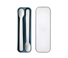 Load image into Gallery viewer, Mepal Mio Feeding Spoon Set of 2 - Deep Blue