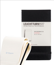 Load image into Gallery viewer, Leuchtturm A6 Reporters Ruled Notebook - Black