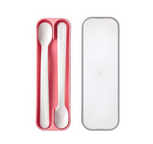 Load image into Gallery viewer, Mepal Mio Feeding Spoon Set of 2 - Deep Pink