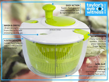 Load image into Gallery viewer, Taylor’s Eye Witness Clean Eating Salad Spinner - 4 Litre