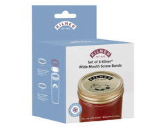 Load image into Gallery viewer, Kilner Wide Mouth Screw Bands - Set Of 6