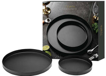 Load image into Gallery viewer, Ladelle Tempa Aurora Serving Trays - Set of 2, Matte Black