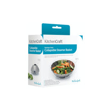 Load image into Gallery viewer, KitchenCraft Stainless Steel Collapsible Steaming Basket - 23cm