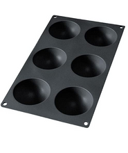 Load image into Gallery viewer, Lekue Gourmet 6 Cav Semi Sphere Mould - Black