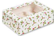 Load image into Gallery viewer, Anniversary House Holly Cupcake Box for 6 Cupcakes