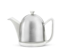 Load image into Gallery viewer, Bredemeijer Cosy Manto Teapot, White/Satin, 1 Litre
