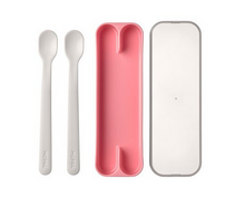 Load image into Gallery viewer, Mepal Mio Feeding Spoon Set of 2 - Deep Pink