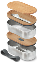 Load image into Gallery viewer, Black & Blum Steel Bento Box - Almond/Grey