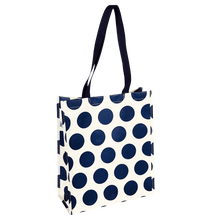 Load image into Gallery viewer, Rex Shopping Bag - Navy On White Spotlight
