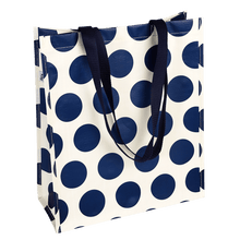 Load image into Gallery viewer, Rex Shopping Bag - Navy On White Spotlight