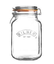 Load image into Gallery viewer, Kilner Clip Top Jar - Square, 1.5 Litre