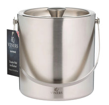 Load image into Gallery viewer, Viners Barware Double Wall Ice Bucket - 1.5 Litre, Silver