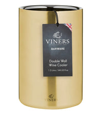 Load image into Gallery viewer, Viners Barware Double Wall Wine Cooler - 1.3 Litre, Gold