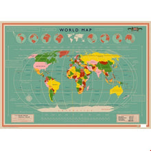 Load image into Gallery viewer, Rex Gift Wrap - Vintage World Map