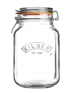 Kilner Clip Top Jar - Square, 2 Litre