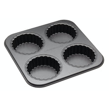 Load image into Gallery viewer, MasterClass Four Hole Tartlet Pan with Loose Bases
