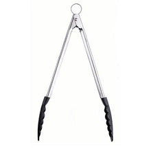 Load image into Gallery viewer, Cuisipro Silicone Locking Tongs Black - 30cm
