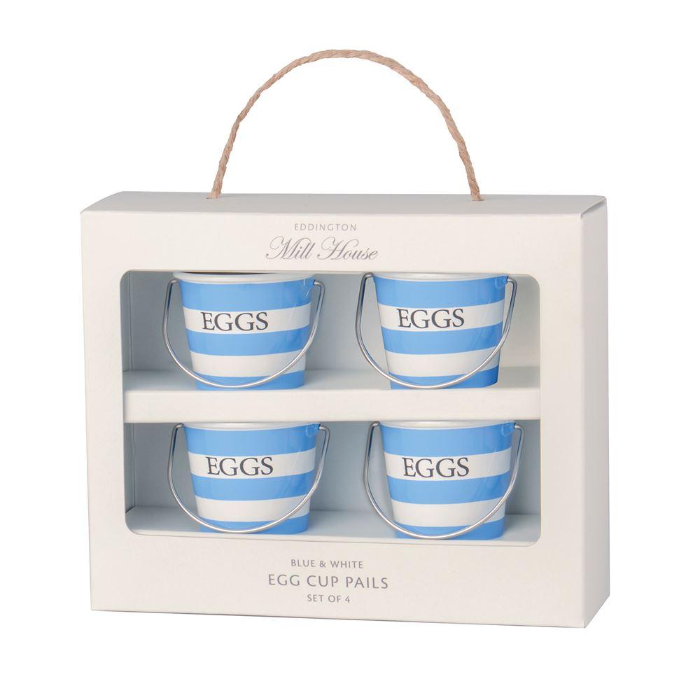 Eddingtons Egg Cup Pails - Blue & White Stripe