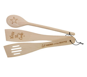 T&G  Kiss the Cook -  Set of 3 Utensils