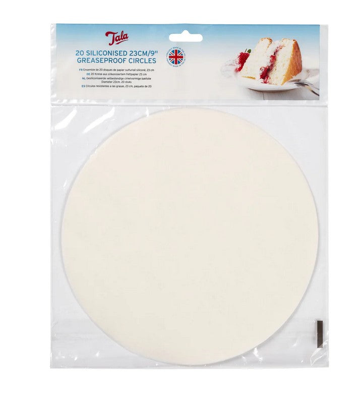 Tala Siliconised Greaseproof Circles - 23cm