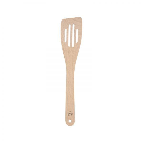 T&G Wooden Slotted Spatula - 30cm