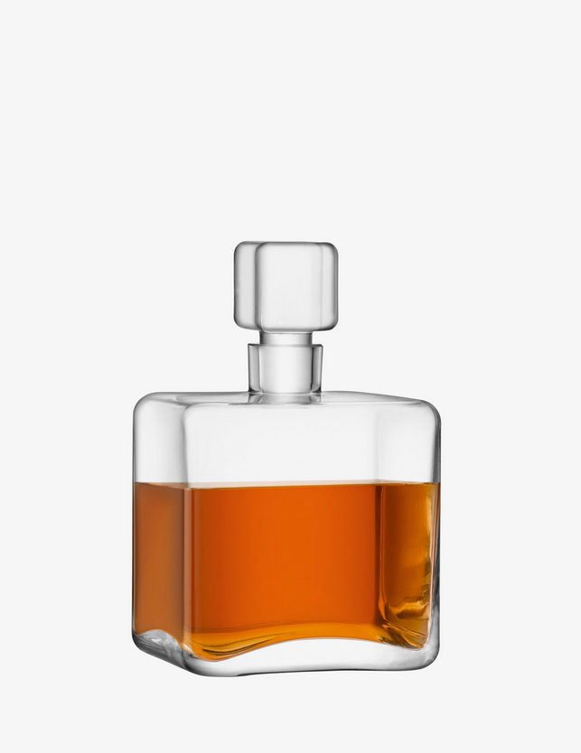 LSA Cask Whisky Square Decanter 1L Clear