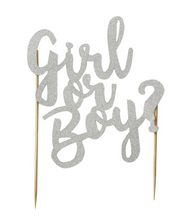 Load image into Gallery viewer, Mason Cash Silver Cake Topper - Girl or Boy?
