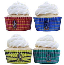 Load image into Gallery viewer, PME Harry Potter Foil-lined Cupcake Cases, Hogwarts Houses
