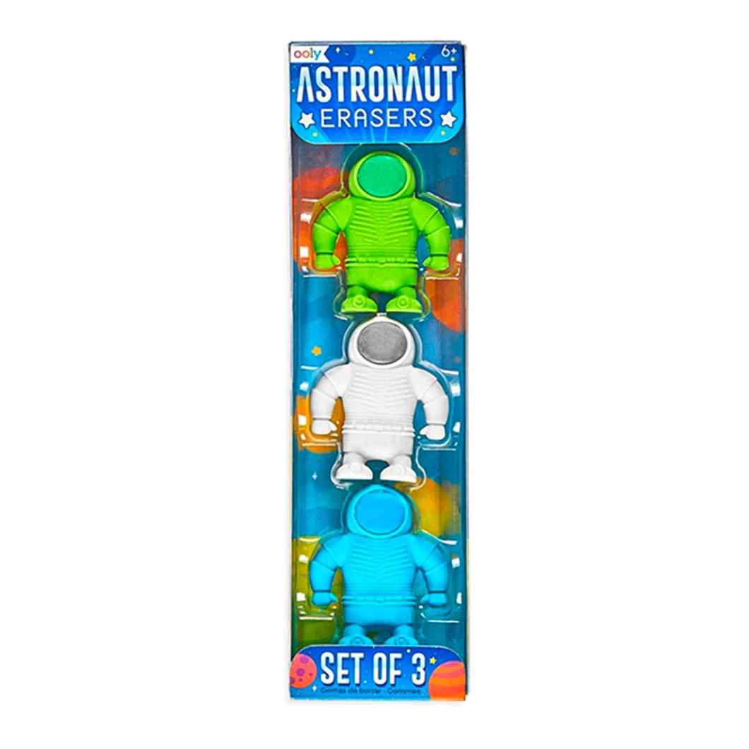 Astronaut Erasers - Set of 3