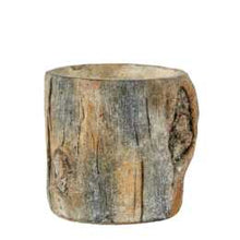 Load image into Gallery viewer, Log look flower Pot - Cement Grey
