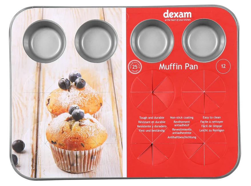 Dexam Non-Stick 12 Cup Mini Muffin Pan