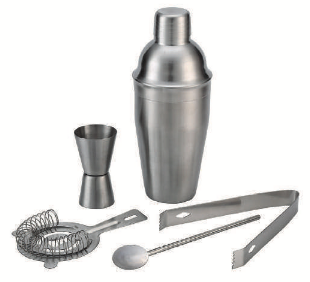 Taproom 5 Piece Cocktail Set - Stainless Steel