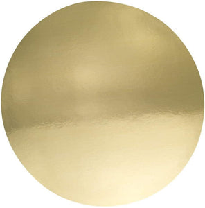 PME Pack of 3 Round Mirrored Cake Card - Gold (8")