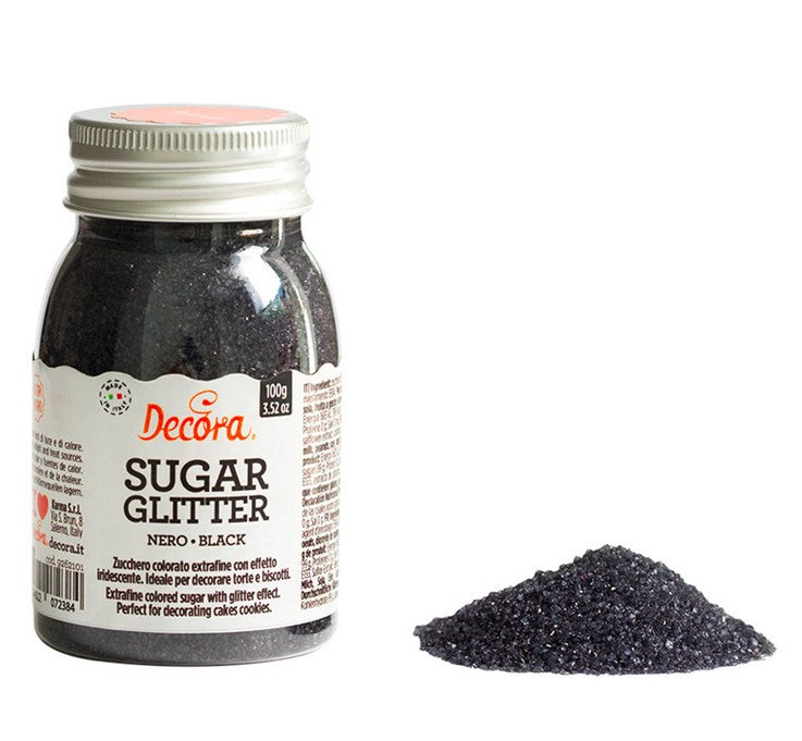 Decora Glitter Sugar -  Black