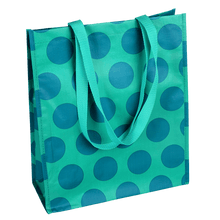 Load image into Gallery viewer, Rex Shopping Bag - Blue on Turquoise Spotlight
