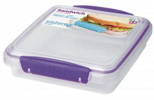 Load image into Gallery viewer, Sistema Sandwich Box - Assorted Clear with Coloured Clips
