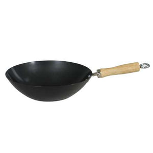 Dexam Standard Gauge Carbon Steel Wok - 12''