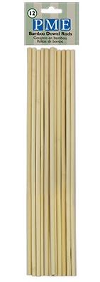 PME Pack of 12 Bamboo Dowel Rods