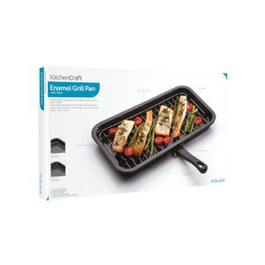 KitchenCraft Non-Stick Enamel Grill Pan