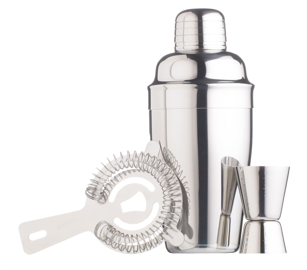 BarCraft Stainless Steel 3 Piece Cocktail Set