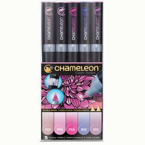 Chameleon 5 Pen Set Ast Floral Tones