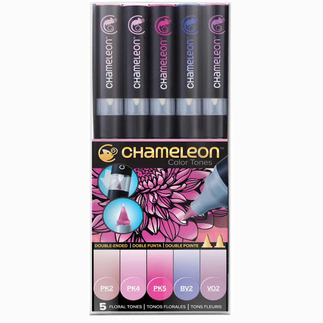Chameleon 5 Pen Set Ast Floral Tones