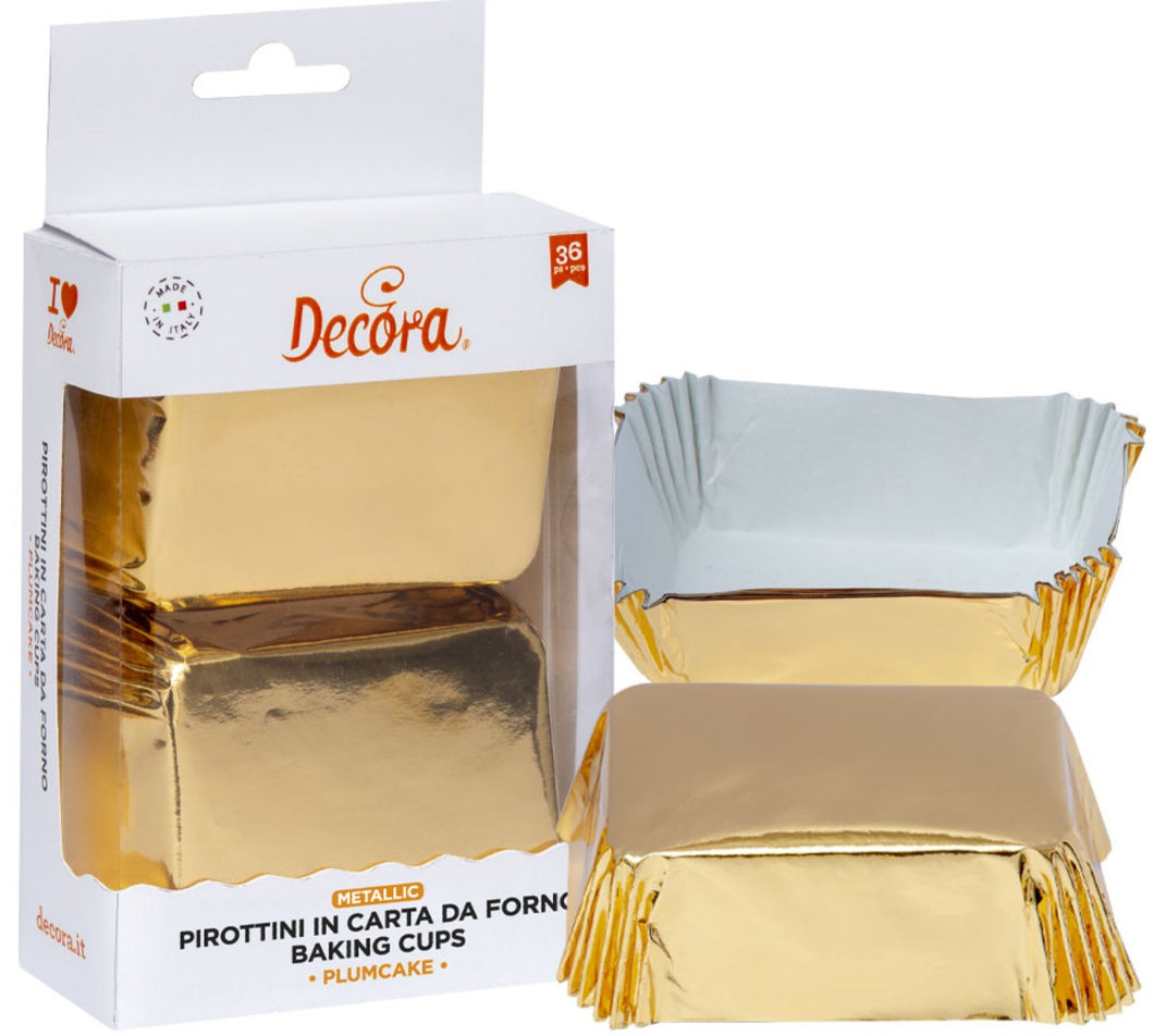 Decora Baking Cups - Gold Plum Cake