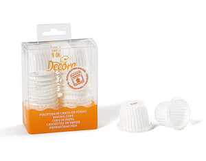 Decora  Crinkled Baking Cups - White