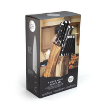 Load image into Gallery viewer, Taylor&#39;s Eye Witness Acacia Knife Block and 9 Piece Knife Set
