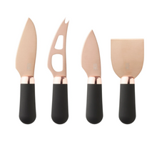 Load image into Gallery viewer, Taylor&#39;s Eye Witness Brooklyn 4 Piece Cheese Knife Set - Rose Gold
