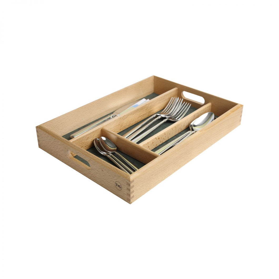 T&G Beech Cutlery Tray - Small